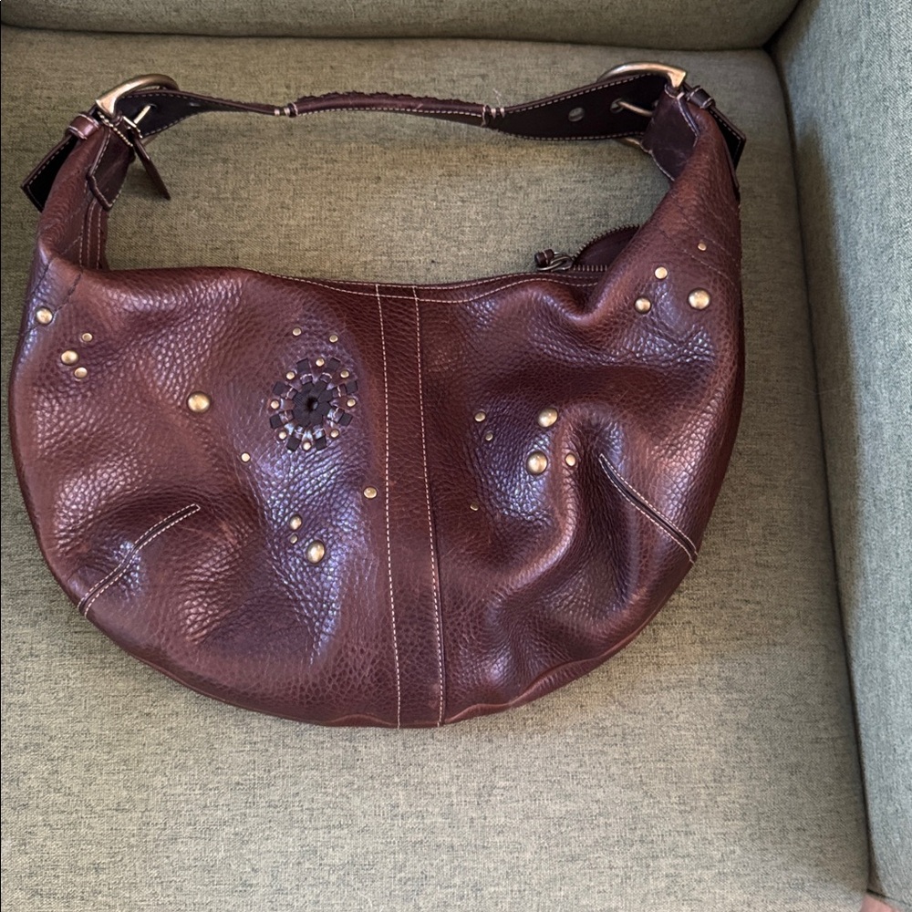 Coach Rare Vintage Dark Brown Leather Shoulder Bag